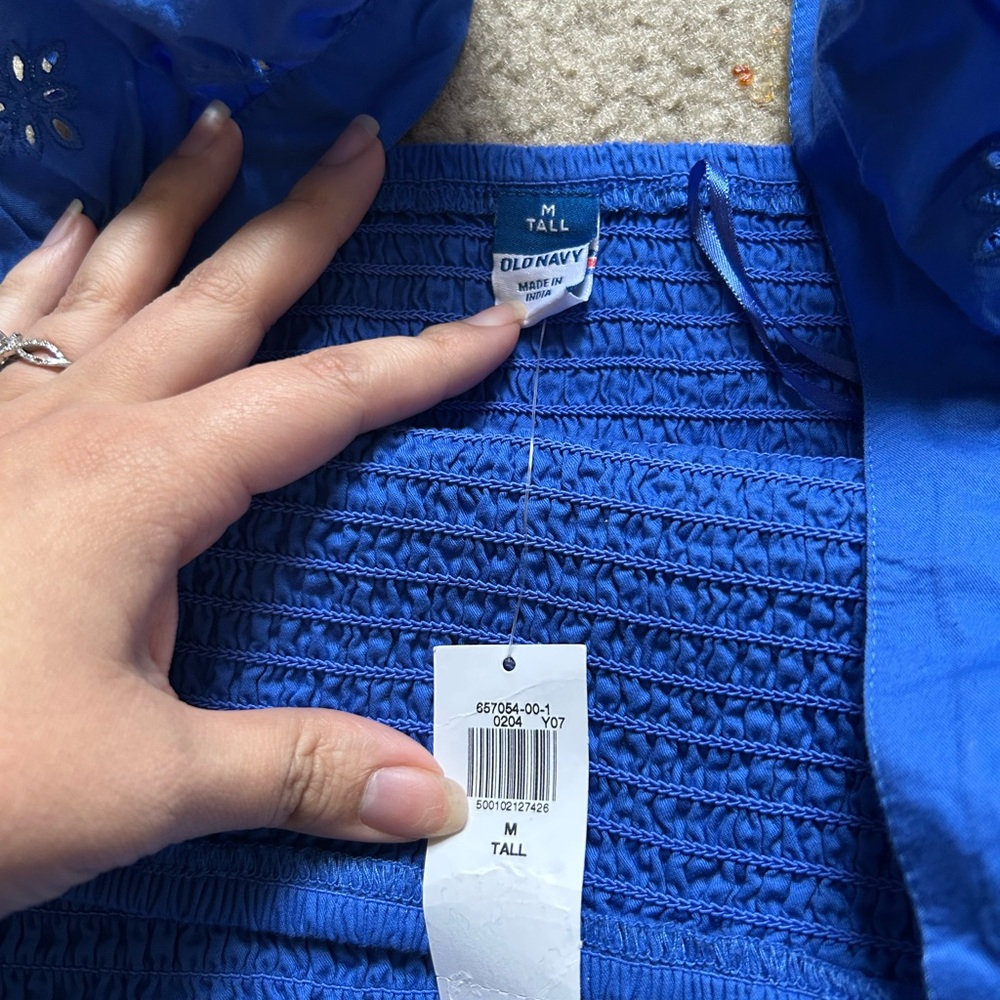 Old Navy Blue Spring Top M Tall - Picture 7 of 10